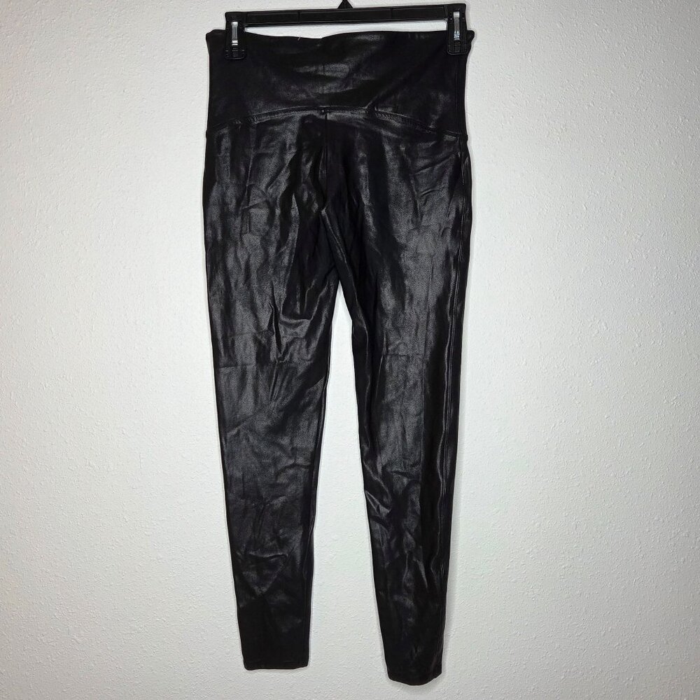 NWOT Spanx Women's Faux Leather Leggings - Very Black - Picture 2 of 5